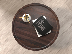 Table basse ronde en bois de manguier massif, moderne, luxueuse, écologique et durable, fabriquée à la main, pour le salon, meubles de maison - Product Image 4