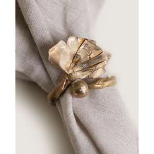 Rond de serviette décoratif Porte-feuille de luxe fini or Anneaux de serviette de serviette de qualité supérieure Artisanat Porte-mouchoirs à vendre - Product Image 3