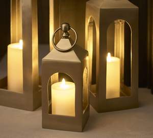 European Style Metal Candle <b>Holder</b> Lantern <b>Black</b> Powder Coating Aluminum Floor Lantern for Wedding & Party Decoration - Product Image 3
