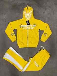 Vente en gros sur mesure Ensemble de jogging et sweat à capuche pour hommes Ensemble de costumes à capuche avec fermeture éclair complète en deux pièces Ensemble de sweats à capuche évasés avec fermeture éclair pour hommes - Product Image 6