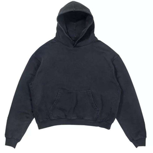 Moda 420gsm Pull Hoodies Hombres Heavy Distressed Oversized Vintage Washed Stone Hoodie 2025 Winter Fleece Zipper Wholesale - Product Image 5