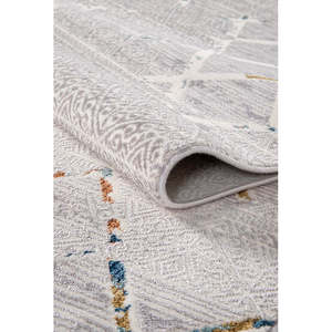 Alfombra Moderna de Poliéster Acrílico Netline ZN006, 80x150cm, Color Gris Depósito, Antideslizante, Fácil de Limpiar, Duradera, para Dormitorio - Product Image 4