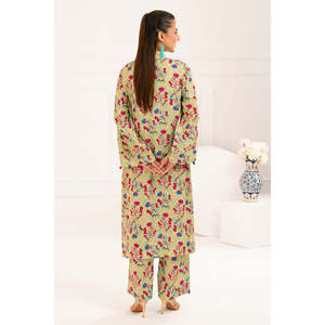 Ensemble 2 pièces en viscose imprimée avec décoration à pompons WNST-52008 - Product Image 2