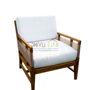 Amalfi ชุดโซฟาเก้าอี้ในสวนแบบเรียบง่ายเฟอร์นิเจอร์กลางแจ้งทำจากโฟมนุ่มเหมาะสำหรับห้องนั่งเล่นและห้องรับประทานอาหารที่ทำจากไม้ - Product Image 6