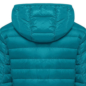 Col à capuche chaud hiver fermeture éclair avant bouffant veste femmes logo personnalisé look décontracté respirant vêtements de plein air bouffant veste femmes - Product Image 4