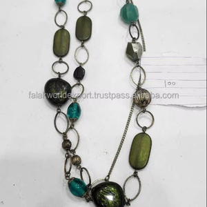 JINYOU 4184 Collar Europeo Popular Exagerado, Gargantilla con Cuentas Rectangulares de Resina Color Ámbar, Joyería - Product Image 6