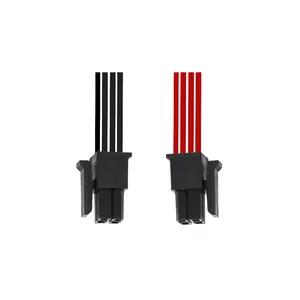 4-POS Molex Micro-Fit 3.0-0430250400，带300毫米电缆 (22AWG)，母针，开口端，定制线束电缆组件
