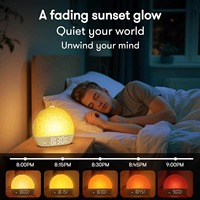 Produits de dropshipping 2026 : Lampe de chevet LED effet lever de soleil, Machine à bruit blanc, Réveil sonore, Agent de dropshipping