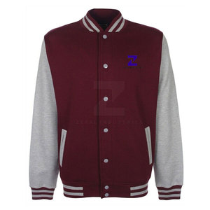 Chaqueta Letterman de Cuello Alto 100% Algodón para Hombre, Color Personalizado, Chaqueta de Invierno Transpirable con Logotipo Frontal a Bajo Precio - Product Image 1