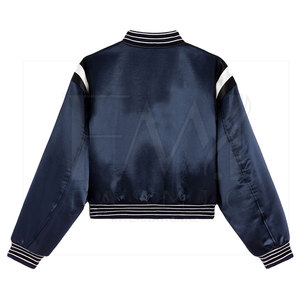 Chaqueta acolchada con letras y diseño personalizable con relleno de algodón, estilo corto, mangas largas, técnica estampada, novedad - Product Image 2