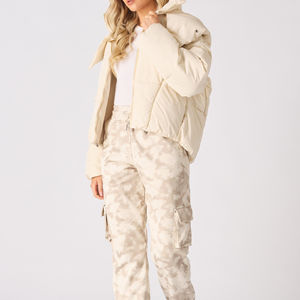 Nouveau Puffy Femmes Oversize Bubble Rembourré Puffer Down Coat Crop Top Vestes Avec Fermeture Éclair - Product Image 5