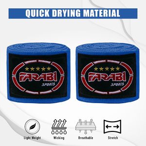 Bandes de boxe écologiques de qualité supérieure à séchage rapide, en coton élastique, avec soutien du poignet, équipement de protection, fermeture auto-agrippante - Product Image 1
