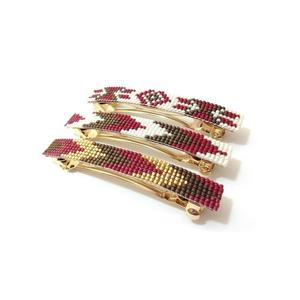 Pasador de cuentas de semillas, pasador de cuentas de semillas hecho a mano puro para mujer, pasador de pelo para niñas, pinza de pelo con cuentas personalizada completa - Product Image 5