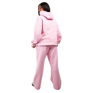 Chándal personalizado Mujer 100% algodón Liso Entrenamiento deportivo y jogging Venta al por mayor Chándales de color rosa para mujer 2025 - Product Image 3