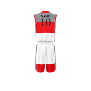 Ensemble d'uniformes de basket-ball unisexe à la mode d'équipe personnalisée ensemble d'uniformes de basket-ball de couleur blanche et bleue à prix bon marché avec OEM - Product Image 6