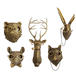 Nouveau Design Mur Tête D'animal Sculpture Artisanale Cerf Sculpture pour Showpiece Décoration Animal Cerf Statues - Product Image 2