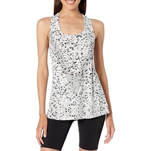 Débardeurs décontractés pour femmes grande taille personnalisés en polyester/coton tricoté à col rond, longueur normale devant, 120g, respirant, écologique - Product Image 1