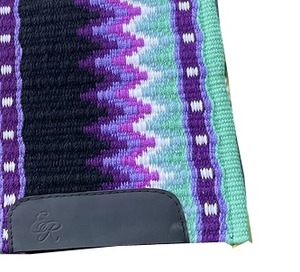 Tapis de selle western multicolore à motif Navajo, tissé à la main en laine, contourné, confortable et durable, pour cheval - Product Image 3