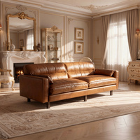 Modernes Chesterfield-Sofa mit drei Sitzen, elegantes Design, komfortable Sitzfläche für Wohnzimmer und Familienbereiche
