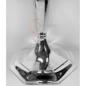 Vase à fleurs en métal couleur argent pour coin salon décor à la maison Vase en aluminium incassable debout fournitures artisanales - Product Image 6