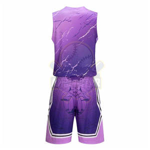 Tenues de basket-ball de haute qualité, confortables et respirantes avec logo personnalisé, 100% polyester, tailles et couleurs personnalisables - Product Image 3