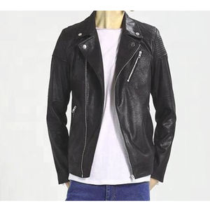 Unique Style Men Casual <b>Motorbike</b> Leather Coat Fashionable Trendy Strong Durable Leather Jacket With Side Zipper Pockets Outwear - Product Image 3