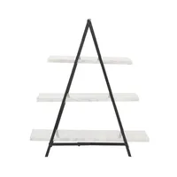 Support à gâteau réglable en aluminium à 3 niveaux pour les fêtes de mariage et la décoration intérieure Design polyvalent et durable