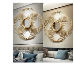Espejo de pared de Metal hecho a mano de latón AK con marco dorado atractivo espejo de pared moderno para sala de estar/artículo de decoración de Hotel - Product Image 5