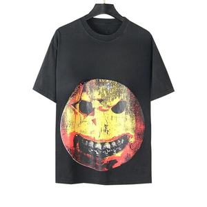 T-shirts pour hommes grande taille tendance, col rond, fil teint de haute qualité, imprimé floral graphique en relief, respirant, écologique, 200 grammes - Product Image 3
