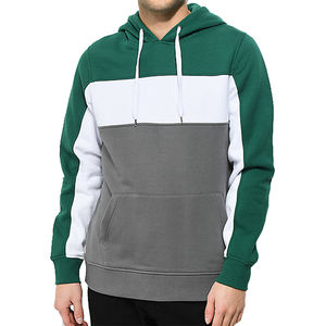 Sweat à capuche en molleton imprimé bicolore pour hommes de haute qualité et style décontracté hip hop épais pour l'hiver - Product Image 1