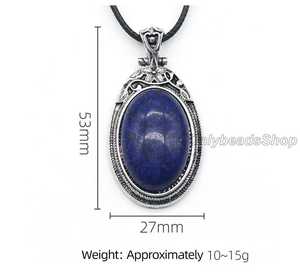 Pendentif vintage plaqué or en argent sterling avec incrustation de pierres précieuses naturelles multicolores ovales, cadeau de guérison pour femmes, vente en gros - Product Image 6