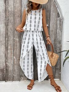 Sexy High Rise Recorte Bordado Floral Trim Popelina Corto Blanco Co Ord 2 Piezas - Product Image 2