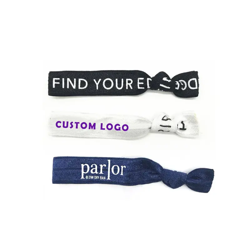 text logo mädchenzubehör polyester handgeknüpft kinder individualisierbar elastische haarbänder armband