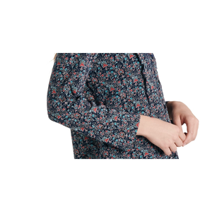 Top da donna Lucky Brand blu navy con bottoni floreali piccoli, top per il tempo libero - Product Image 3