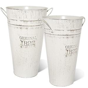 Rustique Noël Galvanisé Jardinières Seaux De Noël Décoratif De Noël En Métal Pot De Fleur Ferme Fleur Décor Décoration De La Maison - Product Image 1