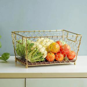 Panier de rangement en fil métallique de qualité supérieure organisateur décoratif élégant pour la maison cuisine salle à manger rustique Durable - Product Image 5