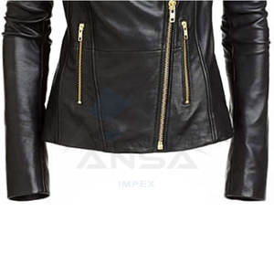 แจ็คเก็ตหนัง แฟชั่น หนังแกะแท้ สไตล์วินเทจ แจ็คเก็ตหนังวัวแท้ ดีไซน์ทันสมัย เสื้อคลุมคุณภาพพรีเมียมสำหรับผู้หญิง - Product Image 5