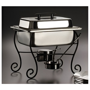 Réchaud en acier plaqué or de style arabe fabriqué à la main, idéal pour les mariages et les buffets arabes, chauffe-plats avec couvercle martelé - Product Image 1