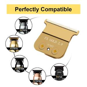 Paquete de 2 Cuchillas de Repuesto DLC con 4 Protectores, Color Dorado, Compatibles con Recortadoras para Cortar el Cabello - Product Image 3