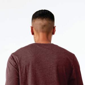 ความสะดวกสบายตลอดกาล: ผ้าฝ้ายหวีแอร์ลูม 52% เสื้อยืด CVC แขนยาวโพลี 48% - สีมารูนเบลนด์ ความนุ่มนวลสุดยอด - Product Image 6