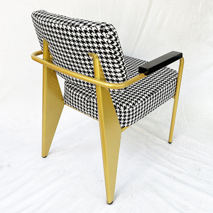Sillón Individual con Marco Color Bronce y Cojín de Tela, Sillón Reclinable de Lujo para Oficina en Casa - GSD68043 - Product Image 5
