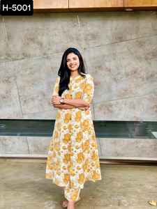 Las últimas mujeres Casual y Festival Magic Cotton Kurtis con Pent Set con precio bajo y talla grande disponible para vestido de mujer - Product Image 3