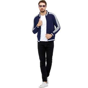 Veste bombardier de mode pour hommes de qualité supérieure vestes en laine de polyester de couleur unie pour hommes du Pakistan veste à glissière de Style High Street - Product Image 5