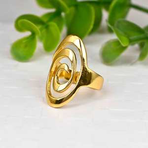 Anneau en laiton brut, anneau en laiton massif, anneau réglable, anneau brut, base d'anneau, cerceau en laiton brut, connecteur de boucle, accessoires en laiton brut - Product Image 3