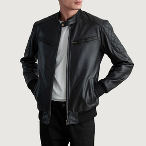 Veste en cuir véritable de luxe Vêtement d'extérieur de mode haut de gamme Hommes - Product Image 3