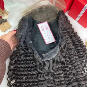 Peluca de encaje HD 5x5 de la mejor calidad con cabello Remy rizado suelto con cierre de ondas naturales al por mayor vietnamita en color negro natural - Product Image 2