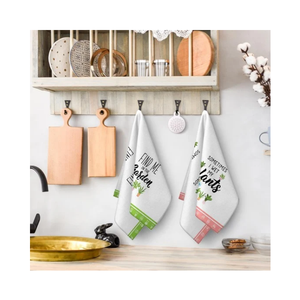 Wholesale 400-500gsm Handmade Organic Cotton Animal Print Embroidered Antimicrobial Eco-Friendly Luxury Home Golf Tea Towels - Product Image 5