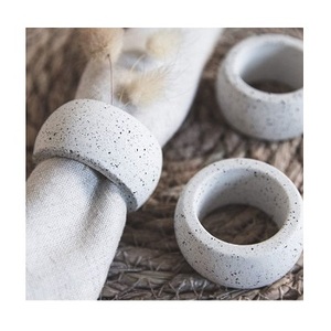 Marché tendance porte-rond de serviette en marbre dîner table pour les fêtes porte-anneau de serviette de mariage utiliser porte-rond de serviette en marbre - Product Image 6