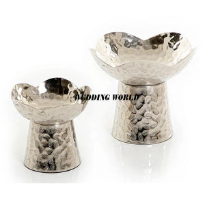 Ensemble de deux bol à chocolat en métal argent fini Designer doux bol classique élégant en gros nouveau bol à chocolat en métal - Product Image 3