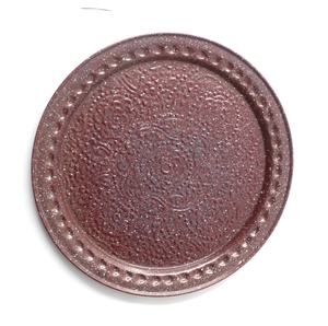 Nouvelle assiette murale décorative couleur marron métal fer fini plaque décorative murale plaque suspendue décorative pour la maison - Product Image 4